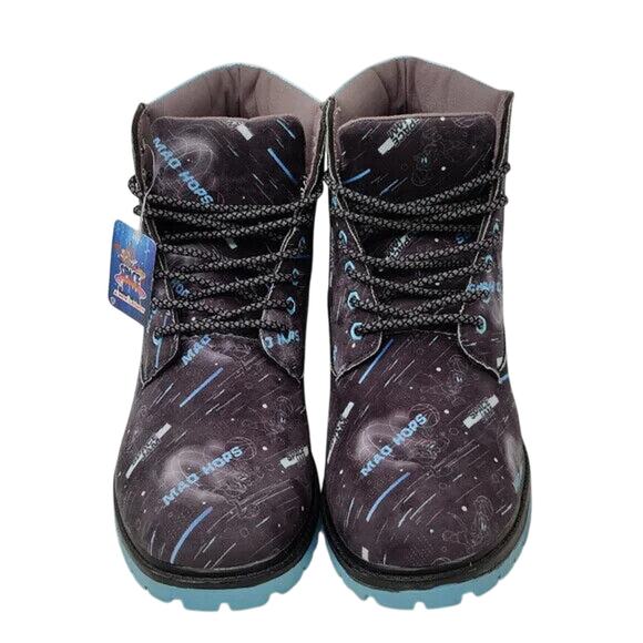 New Space Jam Blue Lace Up Boots Size 10 by WB - Picture 2 of 9